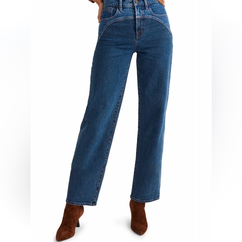 Madewell Dark Blue Wide-Leg Jeans